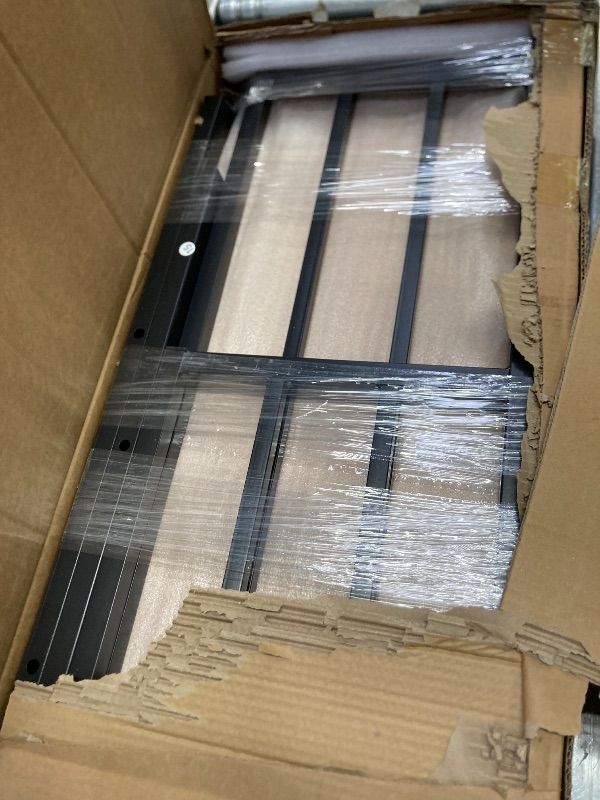 Photo 1 of  box 2 partial set****Bellemave Metal Queen Size Loft Bed with Stairs and Wardrobe,Heavy Duty Loft Bed Frame with LED Lights and Charging Station for for Kids, Teens, Adults, Natural Wood