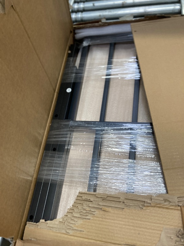 Photo 1 of  box 2 partial set****Bellemave Metal Queen Size Loft Bed with Stairs and Wardrobe,Heavy Duty Loft Bed Frame with LED Lights and Charging Station for for Kids, Teens, Adults, Natural Wood