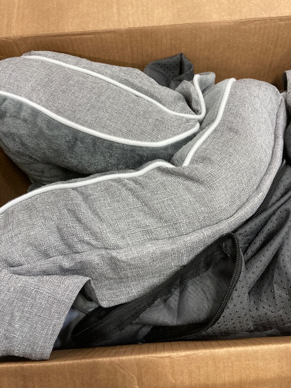 Photo 1 of ***Missing memory foam only has bolsters***EHEYCIGA Orthopedic Dog Beds for Extra Large Dogs 44x32Inch, Waterproof Memory Foam XL Pet Bed with Sides, Non-Slip and Egg-Crate Foam Big Dog Couch Bed with Washable Removable Cover, Grey ***Missing memory foam 