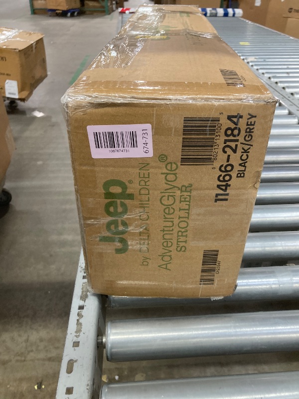 Photo 1 of ***DAMAGE WHEEL CONNECTION & MISSING CUP HOLDER -SELLING AS PARTS ONLY*** Jeep AdventureGlyde Stroller by Delta Children - Lightweight Travel Stroller with Smoothest Ride & Compact Fold, 3-Position Recline, Extra Large Storage Basket, Black/Grey
