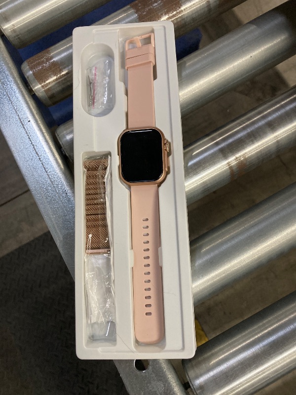 Photo 1 of **missing the charging cord**Smart Watch for Women Men Fitness: Smart Watch for iPhone&Android Bluetooth Call with SpO2 Sleep Heart Rate Monitor,IP68,Fitness Tracker with 120+Sport,Reloj Inteligente 30 Day+Battery Life, 2 Bands