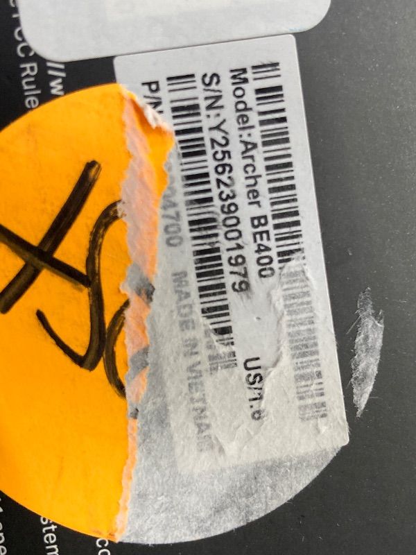 Photo 1 of ***No power adapter***TP-Link BE6500 Dual-Band WiFi 7 Router (BE400) – Dual 2.5Gbps Ports, USB 3.0, Covers up to 2,400 sq. ft., 90 Devices, Quad-Core CPU, HomeShield, Private IoT, Free Expert Support***No power adapter***