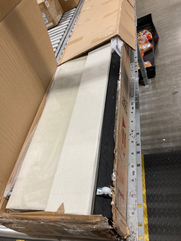 Photo 1 of ***MISSING PARTS***Merax Twin Size Velvet Daybed with Trundle, with Pull-Out Wheels Tufted Upholstered Sofa Bed with USB & Type-C Charging Ports, No Box-Spring Needed, Beige