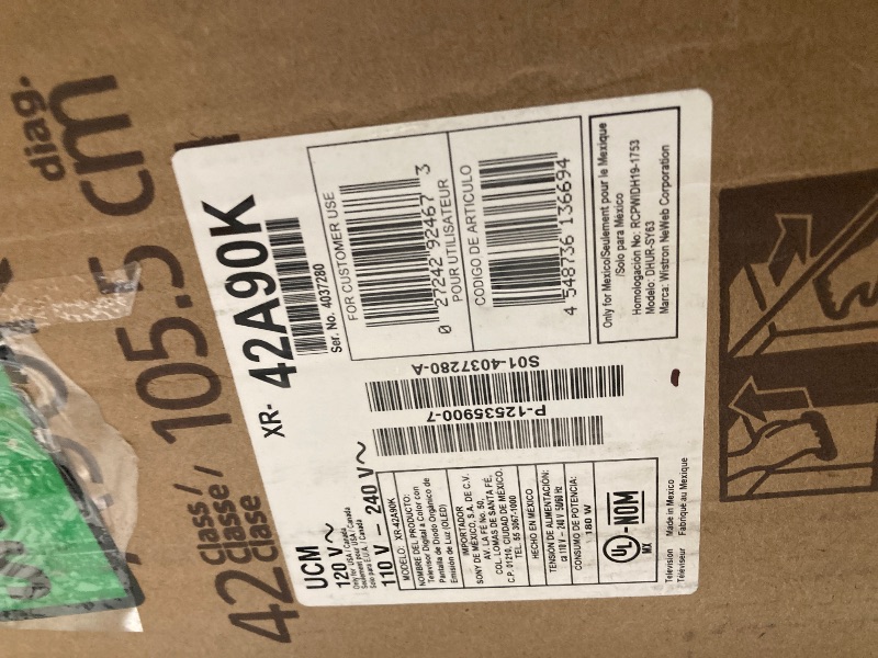 Photo 1 of *******NO RETURN, NO REFUND***Sony 42 Inch 4K Ultra HD TV A90K Series: BRAVIA XR OLED Smart Google TV with Dolby Vision HDR and Exclusive Features for The Playstation® 5 XR42A90K- Latest Model,Black
