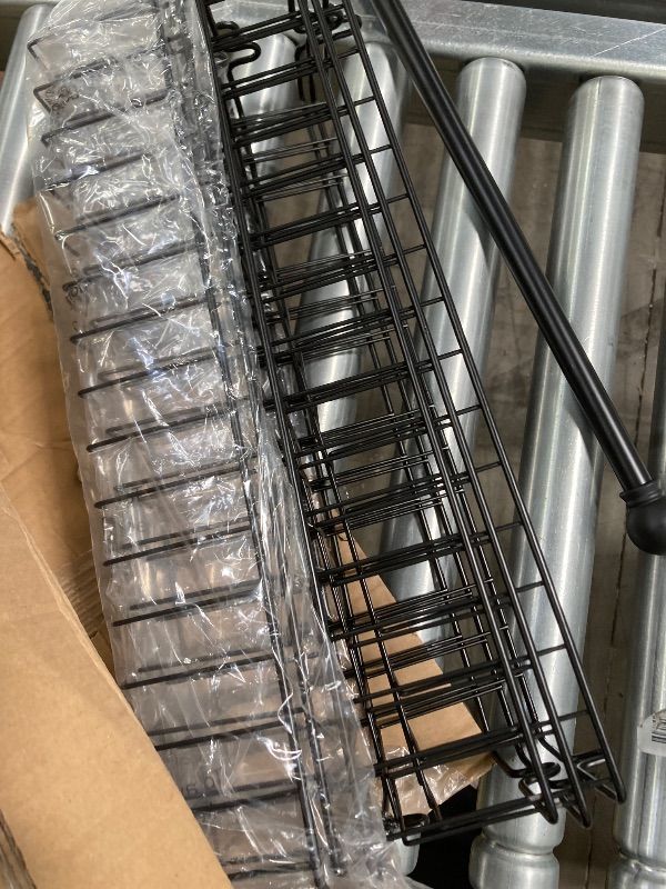 Photo 1 of ***MISSING PIECES -SELLING AS PARTS ONLY*** Delamu Over the Door Pantry Organizer, 6-Tier Metal Pantry Door Organization and Storage, Hanging Kitchen Basket Spice Rack Seasoning Shelves, Cabinet Door Organizer for Easy Install,D5xW18xH50inch