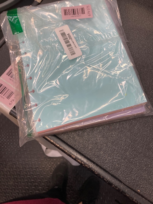 Photo 1 of (2-Pack) 9-Disc Discbound 5 Colorful Blank Paper Pre-punched Happy Planners Inserts, 200Sheets/400Pages Classic Size Blank Loose-Leaf Paper, Per Color 40 Sheets, 7" x 9.25"