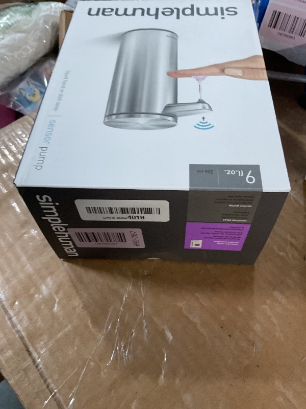 Photo 1 of ***MISSING POWER***
simplehuman 9 oz. Touch-Free Automatic Rechargeable Sensor Pump, Brushed Stainless Steel, New