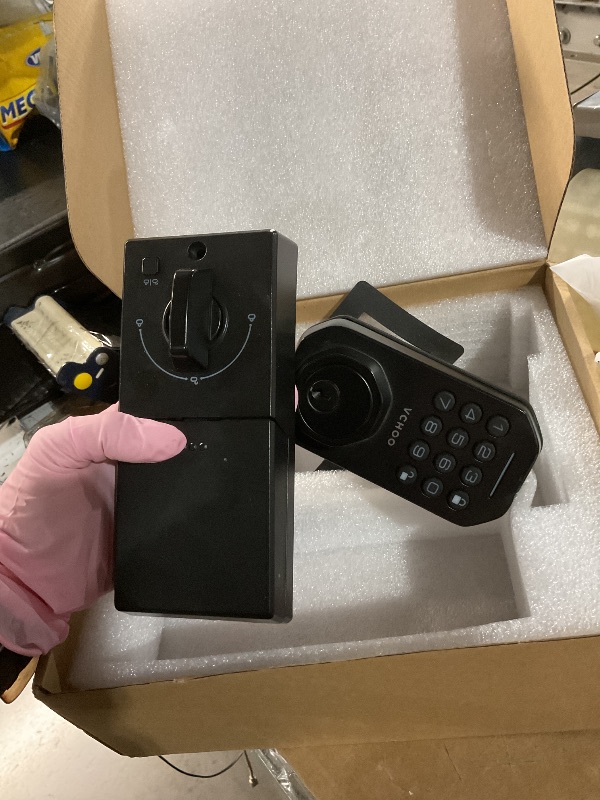 Photo 1 of ****************FOR PARTS ONLY- MISSING PARTS**************
VCHOO Keyless Entry Door Lock with Handle, App Control Door Locks for Front Door, Auto Lock Keypad Door Lock with Handle, Smart Door Lock for Home Hotel Bedroom with 2 Door Knobs
