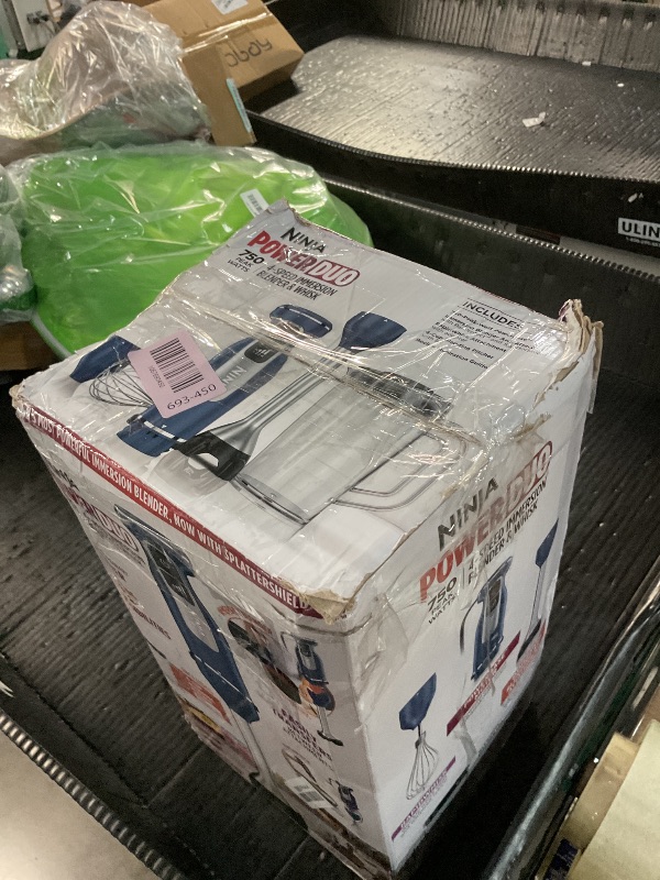 Photo 1 of ************Blending attachment is broken*********
Ninja Immersion Blender and Whisk, Hand Stick Blender, 4 Speeds, with SplatterShield and PanProtect, 4-Cup Blending Vessel, Dishwasher Safe, 5-ft Cord, Ergonomic, Deep Navy, CI201ND