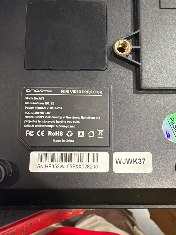 Photo 1 of [360°Adjustable Stand] Mini Projector with WiFi and Bluetooth: Electric Focus & Auto Keystone 1080P 500 ANSI Bluetooth Projector, ONOAYO AY3 Portable Movie Phone Projector for Home Upgrade Black