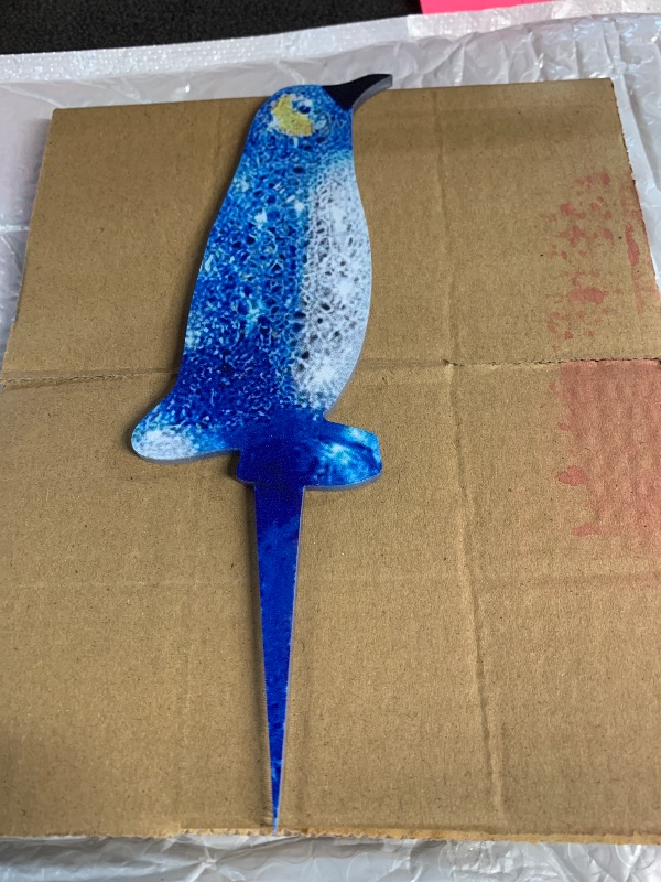 Photo 1 of Penguin Garden Piles For Outdoor Decoration On The Ground D Blue