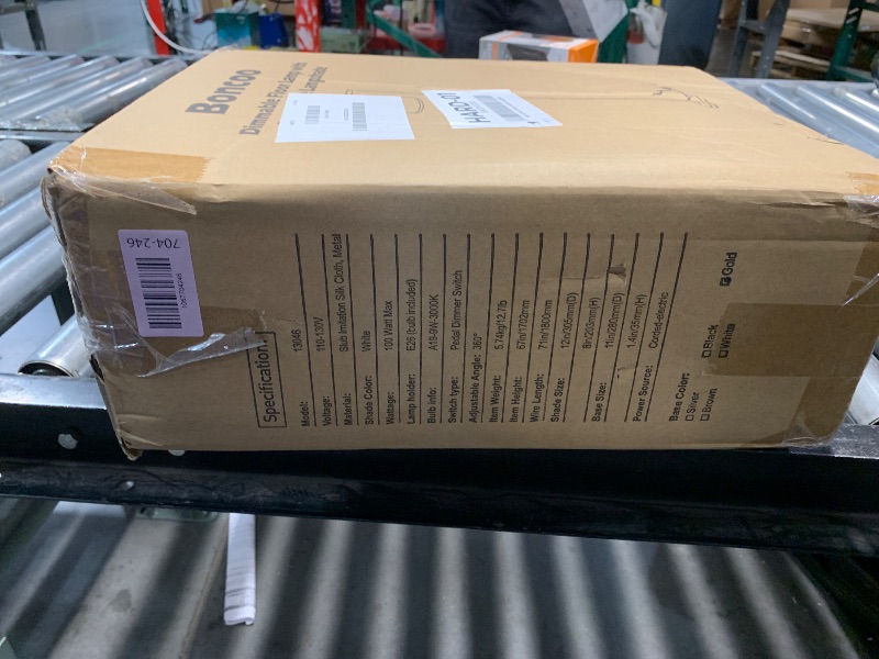 Photo 1 of ***FACTORY SEALED*** Boncoo Gold Floor Lamp, Montage Modern Standing Lamp with Flexible Lamp Head, Dimmable Floor Lamp for Living Room Tall Over Couch Reading Light for Bedroom, Office, 9W LED Bulb Included