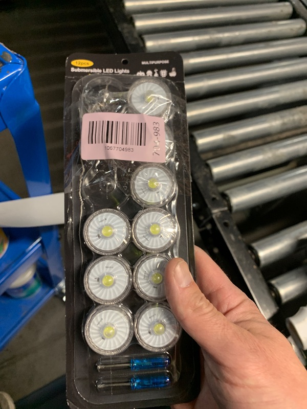 Photo 1 of ***MISSING 3****HL Submersible LED Light,White Small LED Light,100 Hours Waterproof Flameless Led Lights Battery Powered for Wedding Home Vase Festival Party Decoration 12pcs (Built-in 24 Batteries)