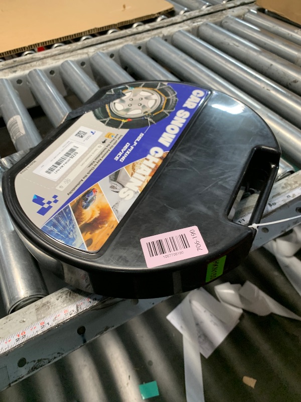 Photo 1 of ***FACTORY SEALED***Snow-Chains Auto Fixing 1 Min Quick Fit Easy Installation Tire-Chains, Portable Reusable Universal Emergency Tire Traction Chain for Passenger Car, Pickup Trucks and SUV - Set of 2 (HKN-150)