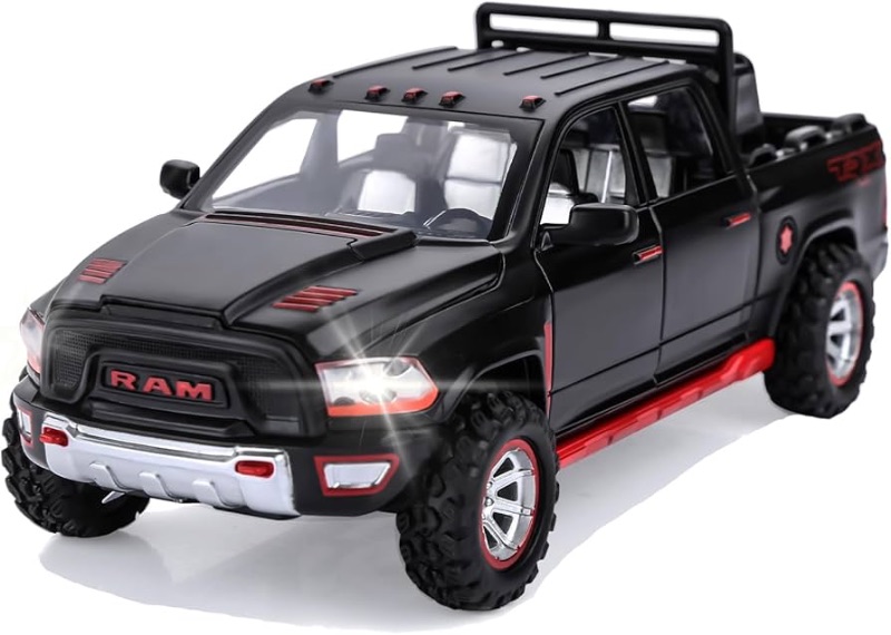 Photo 1 of ***STOCK PHOTO FOR REFERENCE ONLY***SASBSC Toy Trucks for Boys Age 3-8 Pickup Truck Toys for 3 4 5 6 7 8 Year Old Kids Diecast Trucks with Light and Sound Metal Toy Cars for Kids Birthday (Black
