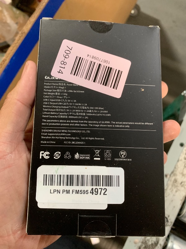 Photo 1 of [0.3" Ultra Slim] [Alloy-Made] ULiXWH for Magsafe Portable Charger for iPhone, 2025 Upgrade 5000mAh Fast Charging Magnetic Power Bank, Wireless Battery Pack for iPhone 17 Air 16 15 Pro Max 14 13, Pink