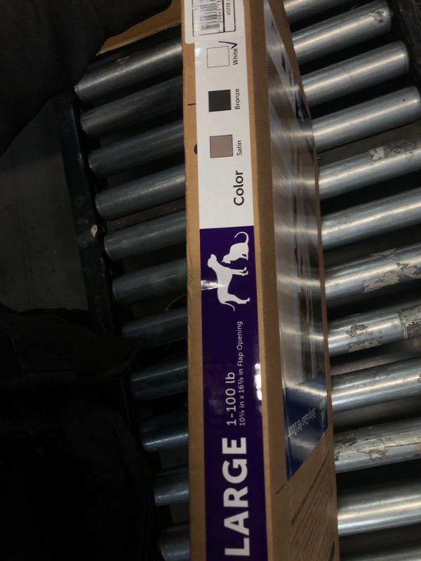 Photo 1 of ***MISSING HARDWARE AND WEATHERSTRIPPING ***

PetSafe Sliding Glass Pet Door - No-Cut DIY Install Doggy Door for Renters - Aluminum Frame - Adjustable Height 75 7/8" to 80 11/16" - Ideal for Large Dogs Up to 100 lb - White