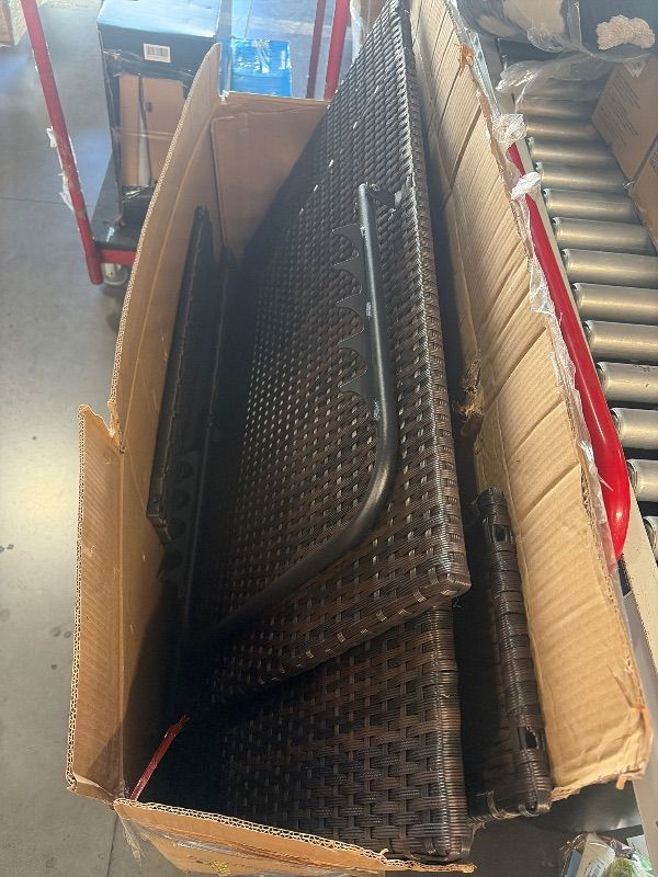 Photo 1 of ***MISSING HARDWARE AND CUSHIONS***
2Piece Outdoor PE Wicker Chaise Lounge Chairs, Pool Lounge Chairs Adjustable Backrest Recliners, Rattan Patio Chaise Lounger Set