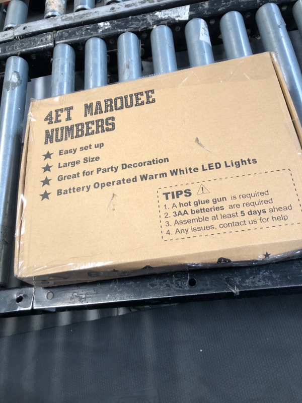 Photo 1 of ***MISSING PARTS***
LOBOOM 4FT Light Up Numbers, Marquee Numbers 4 Feet Tall Giant Number 75 Mosaic Big Number Sign for 75th Birthday Party Backdrop Anniversary Decorations, Pre-Cut Large Frame