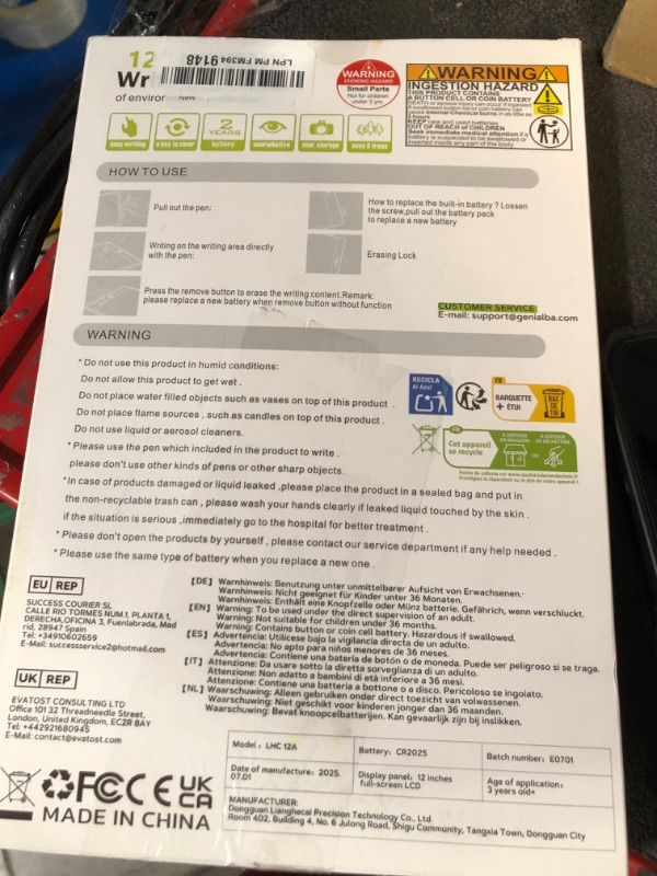 Photo 1 of [2 Pack] Genialba LCD Writing Tablet 12-Inch Colorful Doodle Board, Toddler Learning Educational Toys Gifts for 3-8 Years Old Girls and Boys, Electronic Drawing Pad for Kids (Pink&Blue)