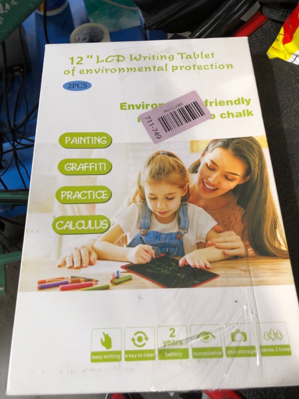 Photo 1 of [2 Pack] Genialba LCD Writing Tablet 12-Inch Colorful Doodle Board, Toddler Learning Educational Toys Gifts for 3-8 Years Old Girls and Boys, Electronic Drawing Pad for Kids (Pink&Blue)