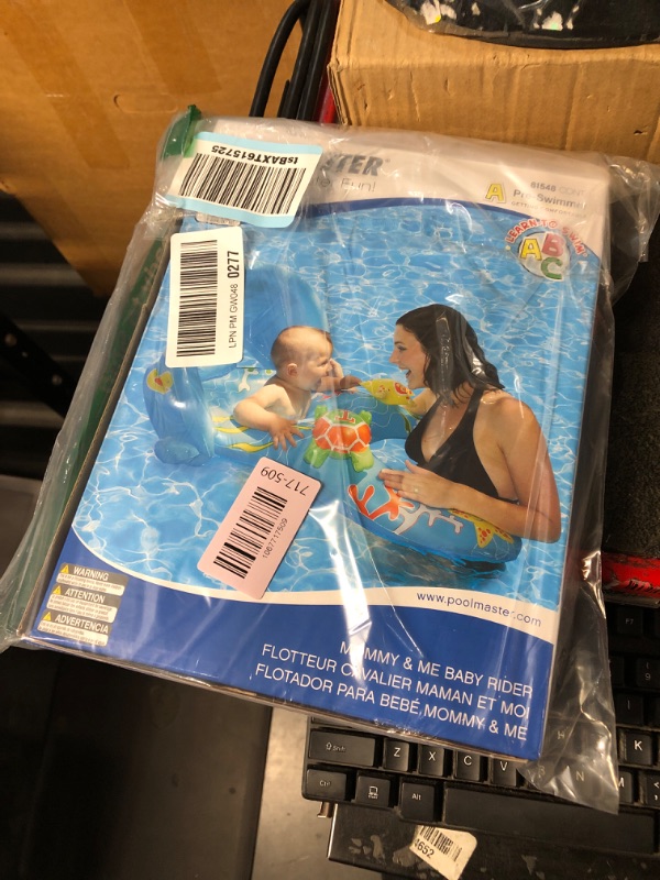 Photo 1 of ***STOCK PHOTO FOR REFERENCE ONLY*** Poolmaster Mommy & Me Baby Pool Float with Sun Shade, Ages 8-24 Months | Baby pool float with parent ring, drop seat, removable sun shade and easy...