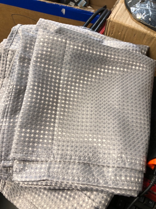 Photo 1 of ***STOCK PHOTO FOR REFERENCE ONLY*** 2 pack Grey Curtains - 3D Embossed Cloth Curtain
