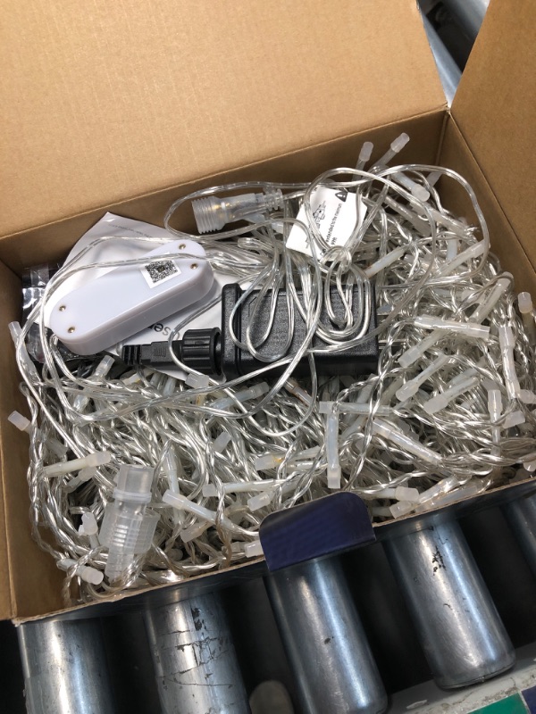 Photo 1 of ***DAMAGED - SEE NOTES/PICTURES*** Brightown Smart Icicle Lights for Outside, 66Ft 608 LED RGB Smart Christmas Lights with 58 Preset Modes, App or Remote Control, Music Sync, Memory and Timer Function for Indoor/Outdoor Use