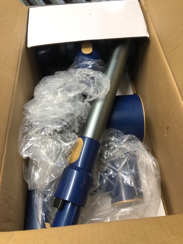 View 2 of *** seling for parts/ missing cord*** Shieal Cordless Stick Vacuum Cleaner - 45KPA Powerful Suction Vacuum with 45 Min Runtime, Detachable Battery, Anti-Tangle & 1.5L Dust Cup, 8 in 1 Vacuum Cleaner for Pet Hair, Carpet, HardFloor, Blue
