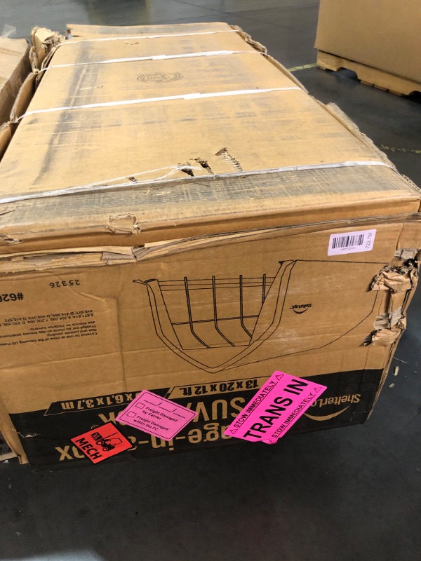 Photo 1 of ***FACTORY SEALED*** ShelterLogic Garage-in-a-Box Portable Outdoor Garage for SUV and Full-Size Trucks, All-Season Car Canopy Carport with Alpine Style Roof, 13' x 20' x 12', Gray