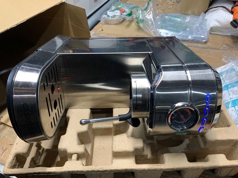 Photo 1 of ***TESTED FOR POWER ONLY***CASABREWS 5418 PRO Espresso Machine 20 Bar, Upgraded Espresso Maker with Powerful Steam Milk Frother, Stainless Steel Coffee Machine with Fast Heating System for Cappuccino, Latte, Silver