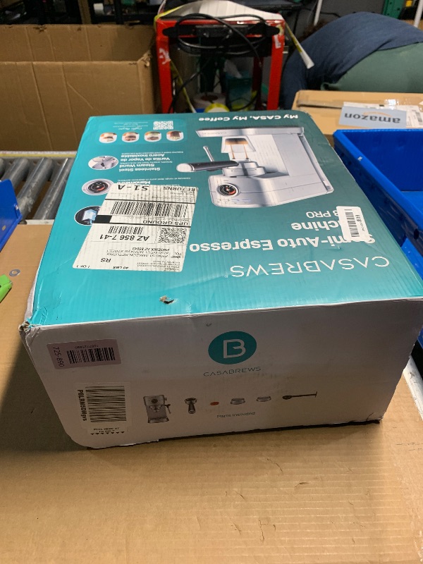Photo 1 of ***PARTS ONLY*** ***NONFUNCTIONAL*** CASABREWS 5418 PRO Espresso Machine 20 Bar, Upgraded Espresso Maker with Powerful Steam Milk Frother, Stainless Steel Coffee Machine with Fast Heating System for Cappuccino, Latte, Silver