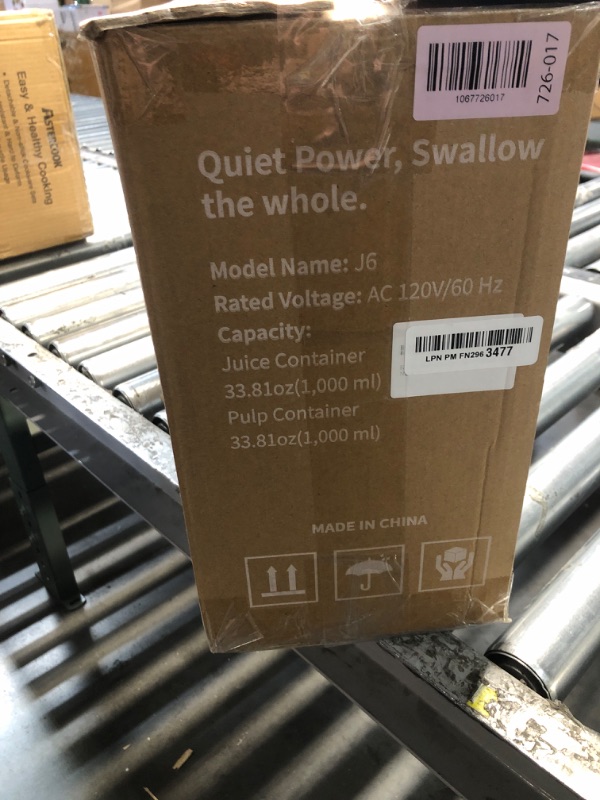 Photo 1 of ***FACTORY SEALED***  ECOSELF Cold Press Juicer with 3 Filters (For Juice/Sorbet/Nut Milk), Juicer Machines With 6.0" Wide Mouth Hopper, Self Feeding & Hands-Free Design, Juicer for Family Gathering Party, With Brush