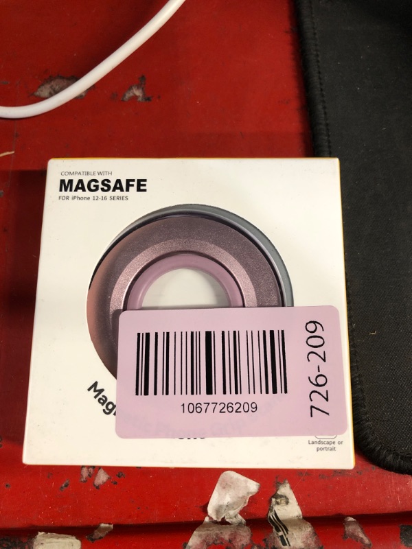 Photo 1 of [2025 Upgrade] Magnetic Phone Grip for MagSafe, 360° Rotation Phone Ring Grip Stand, Finger Kickstand Two-Sided Magnet Compatible with iPhone 17/16/15/14/13/12/11 Pro/Max MagSafe Accessories