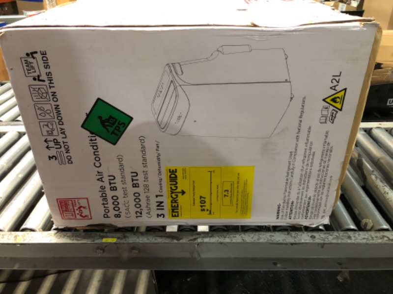 Photo 1 of ***FACTORY SEALED***  Humhold 12000 BTU Portable Air Conditioners with Remote Control, 3-in-1 Free Standing Cooling AC Unit with Fan & Dehumidifier, Cools Room up to 500 sq.ft, Smart/Sleep Mode,3 Speed,24H Timer,Window Kit