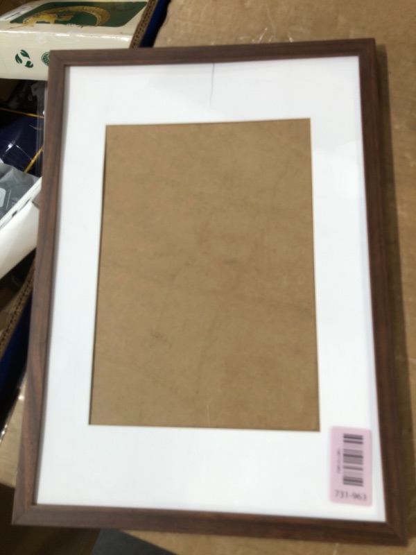 Photo 1 of ***MINOR DAMAGE***
upsimples A3 Picture Frame, Display Pictures 8.3x11.7 with Mat or 11.7 x 16.5 Without, Wall Hanging Poster Frames, Brown, 1 Pack