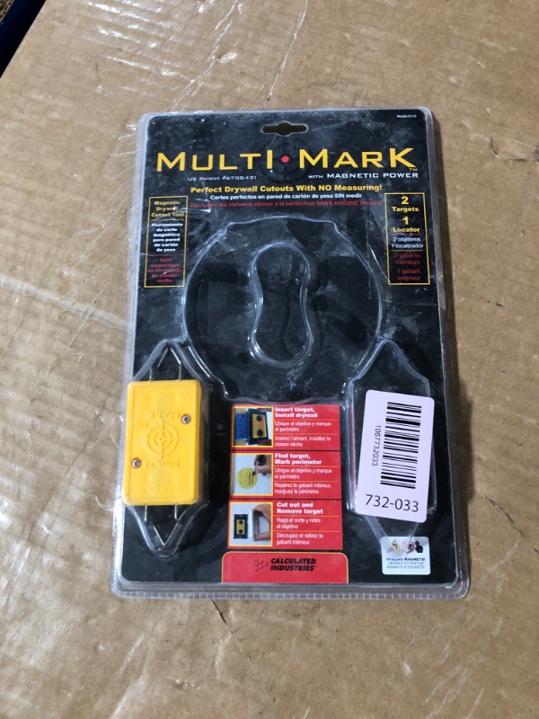 Photo 1 of ***MISSING PARTS***
Calculated Industries 8115 Multi Mark Drywall Cutout Locator Tool – Powerful Rare-Earth Magnetic Targets (2) and Locator Kit
