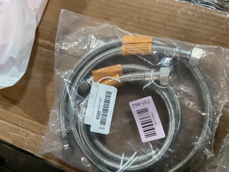 Photo 1 of [2-Pack] PROCURU 36" (3Ft) x 3/8" Comp x 1/2" FIP Faucet Hose Connector, Stainless Steel Braided Supply Line (9SF36-2P)
