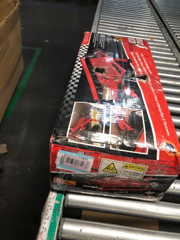Photo 1 of ***HEAVILY USED***
BIG RED T83006 Torin Hydraulic Trolley Service/Floor Jack with Extra Saddle (Fits: SUVs and Extended Height Trucks): 3 Ton (6,000 lb) Capacity, Red