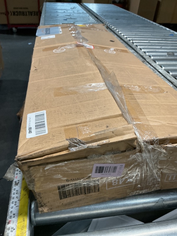 Photo 1 of ***MISSING PARTS SEE COMMENTS******Sweetcrispy Queen Size Bed Frame with Headboard, 800LBS Mattress Foundation with All Sturdy Metal Support, Under Bed Storage, No Box Spring Needed, Easy Assembly, Rust Brown