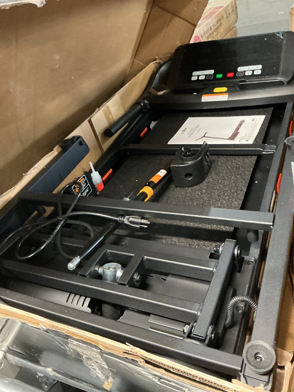 Photo 1 of ***MISSING PARTS SEE COMMENTS***THERUN Incline Treadmill, 0-12% Incline Treadmill for Running and Walking, 300 lbs Weight Capacity, Wide Belt,3.0HP,18" LED Screen, 2 Layers Shock-Absorbing Red