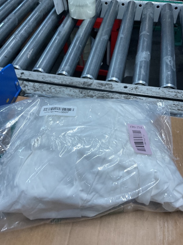 Photo 1 of (medium) Women's Deep V Neck Ruched Long Sleeve Side Split High Low Irregular Hem Top Tunic Blouse Long Shirt Dress Medium White