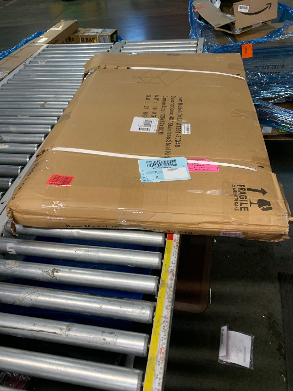 Photo 1 of ***MISSING LEGS***
Atronor Stainless Steel Table for Prep & Work, 30x48 Inches, NSF Metal Commercial Heavy Duty Table with Adjustable Under Shelf and Foot for Restaurant, Home and Hotel