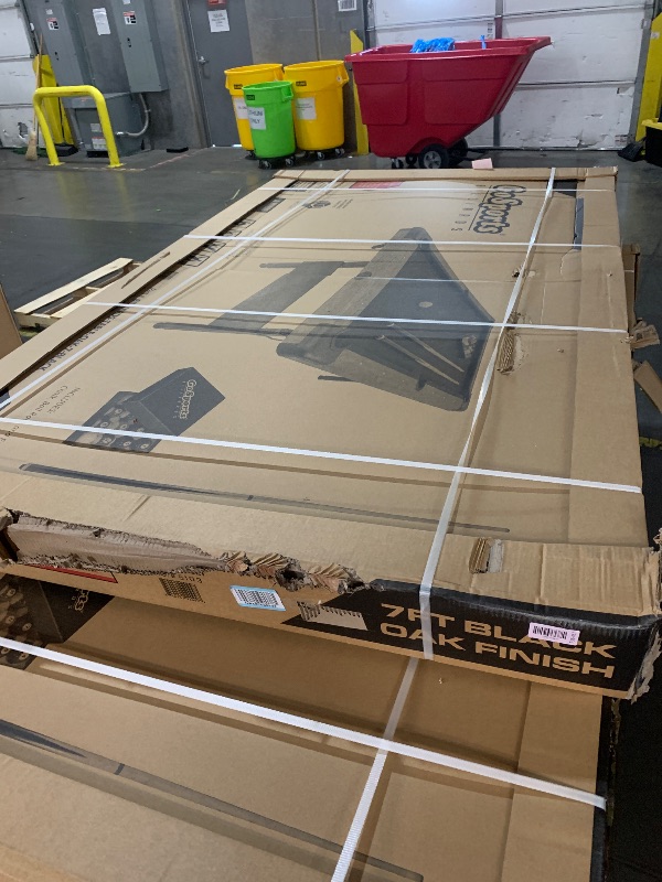 Photo 1 of ***FACTORY SEALED***
***TRUCK/TRAILER PICKUP ONLY***
GoSports 7 ft Portable Pool Table - No Assembly Required Folding Billiard Table in Oak