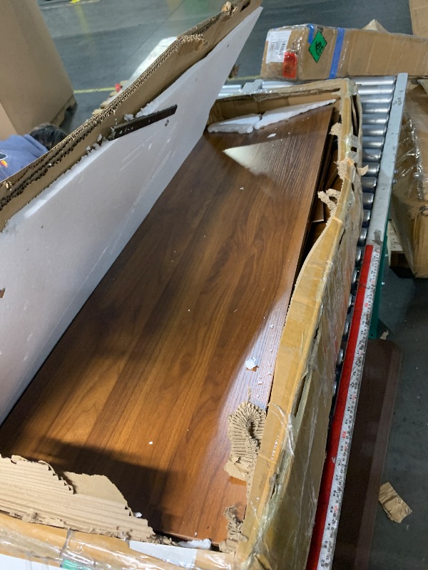 Photo 1 of ****MISSING PARTS****
***TRUCK/TRAILER PICKUP ONLY***
Chrangmay 6 Drawer Dresser,47" Wide Mid Century Chest of Drawers,Wooden Bedroom Drawer Dresser with 6 Storage Drawers for Bedroom,Living Room,with Anti-Tipping Device,Walnut.HT