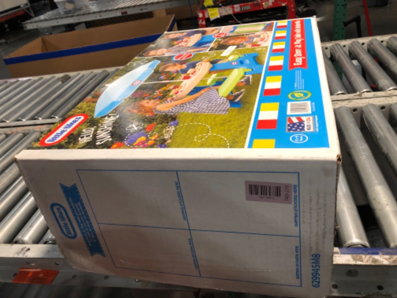 Photo 1 of ***FACTORY SEALED***Little Tikes Easy Store Jr. Picnic Table with Umbrella - Blue / Green