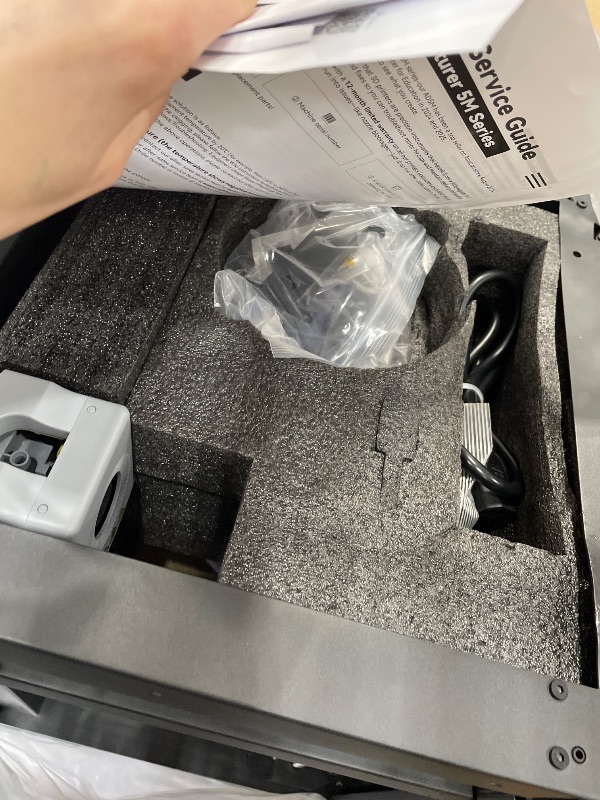 Photo 1 of **HAS DAMAGE AND MISSING WIRES, FOR PARTS ONLY**FLASHFORGE AD5M 3D Printer Fully Auto Calibration Print with 1-Click Max 600mm/s Speed, All-Metal CoreXY Structure Precise Printing, Easy-Maintenance Quick-Swap Nozzle, Print Size 220x220x220mm