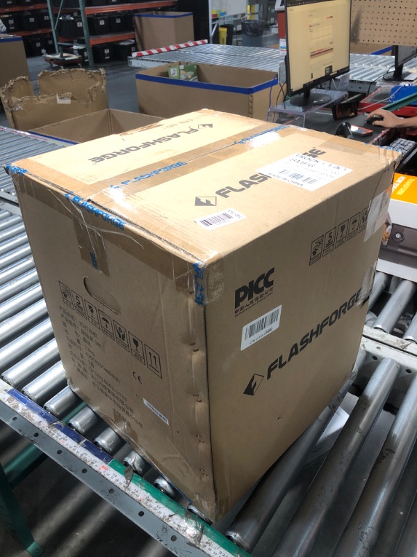 Photo 1 of **HAS DAMAGE AND MISSING WIRES, FOR PARTS ONLY**FLASHFORGE AD5M 3D Printer Fully Auto Calibration Print with 1-Click Max 600mm/s Speed, All-Metal CoreXY Structure Precise Printing, Easy-Maintenance Quick-Swap Nozzle, Print Size 220x220x220mm