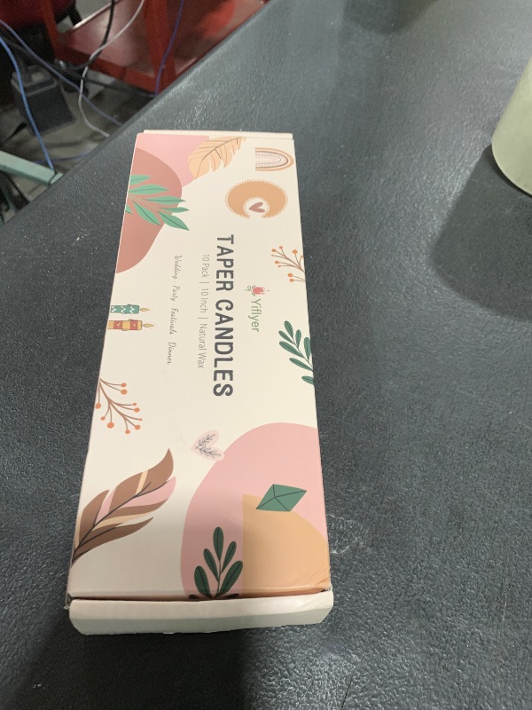 Photo 1 of 10 Inch Pale-Pink Taper Candles for Home Decoration, 10 Pack Unscented Candlesticks for Dinner Wedding Party, Smokeless and Dripless Candle Sticks