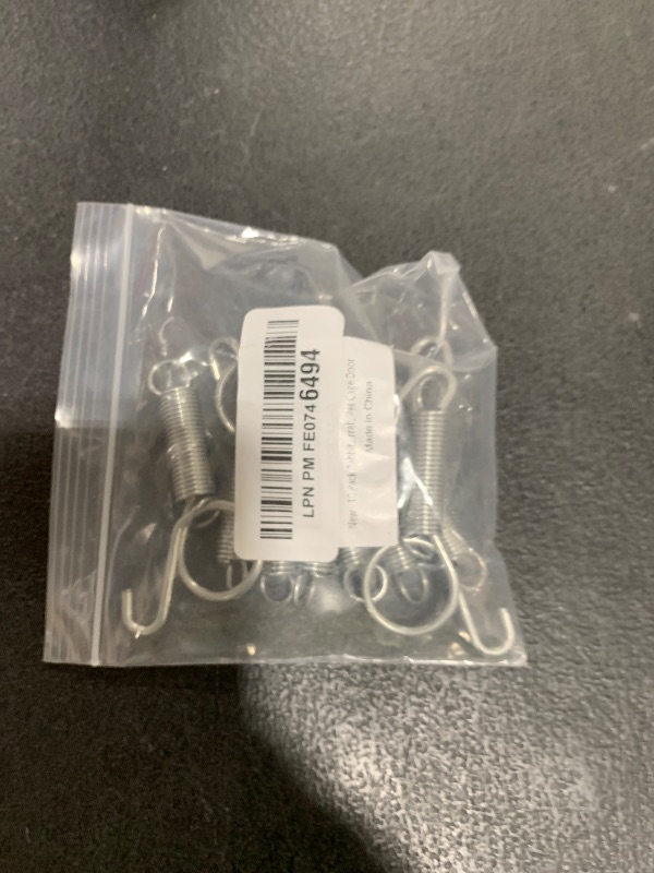 Photo 1 of 10 Pack Rabbit Cages Door Metal Finger Spring Latch Hook Multi-Functional Pet Cages Door Spring Latch for Fixing Small Animal, Rabbit, Dog, Cat, Parrot, Guinea Pig,Squirrel, Pet Cage Door